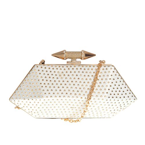 Clutch futurist, cu paiete si colturi