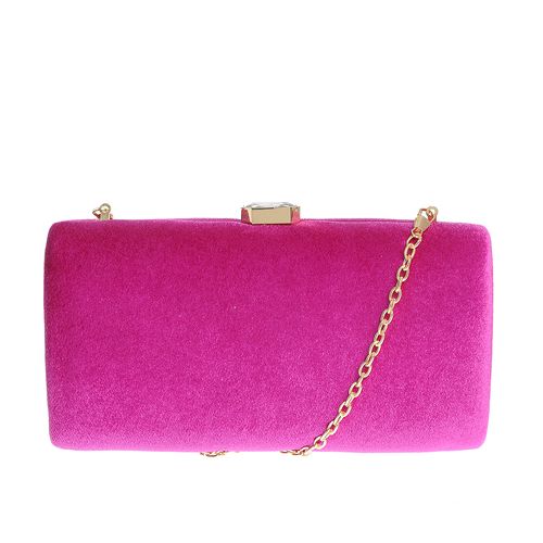 Clutch catifelat roz