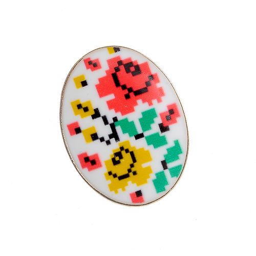 Brosa ovala, print floral
