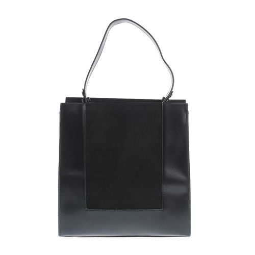 Geanta office neagra, cu fermoar