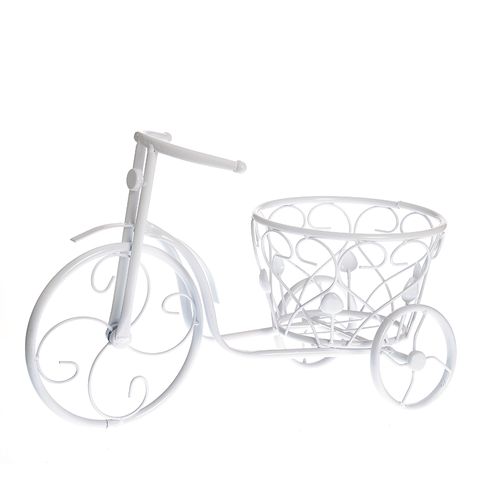 Suport pentru ghiveci, bicicleta alba