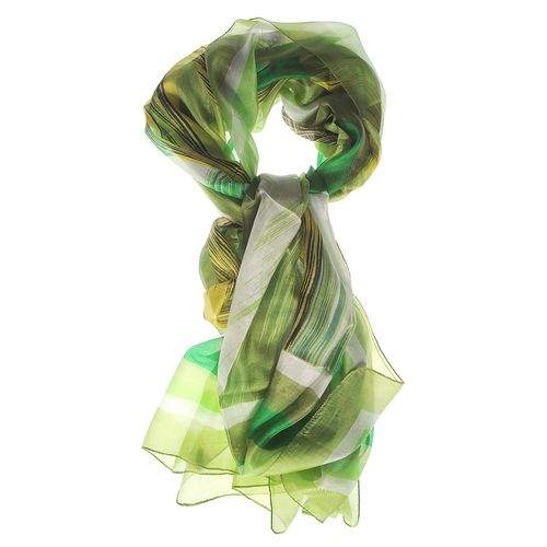 Esarfa mare, matase verde