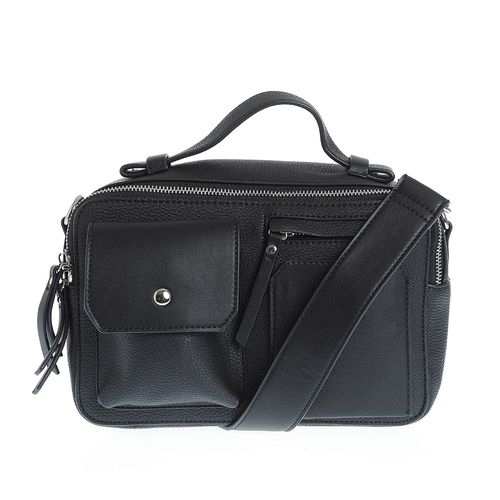 Geanta neagra cu buzunare frontale