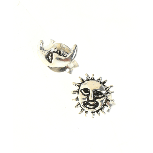 Cercei argint, luna si soare - cercei argint, luna si soare