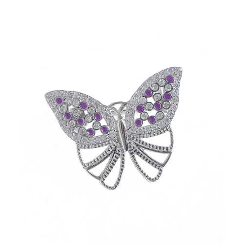 Brosa argint, fluture