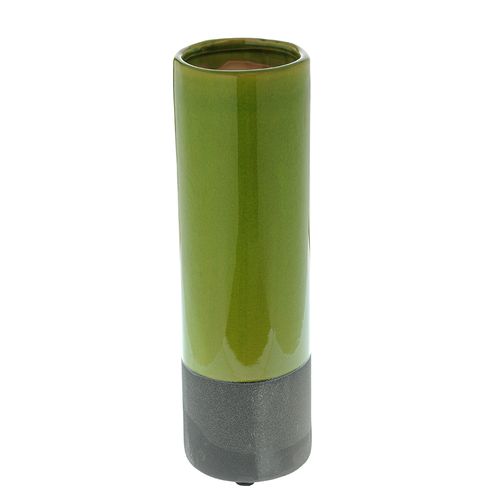 Vaza cilindrica verde, 30 cm