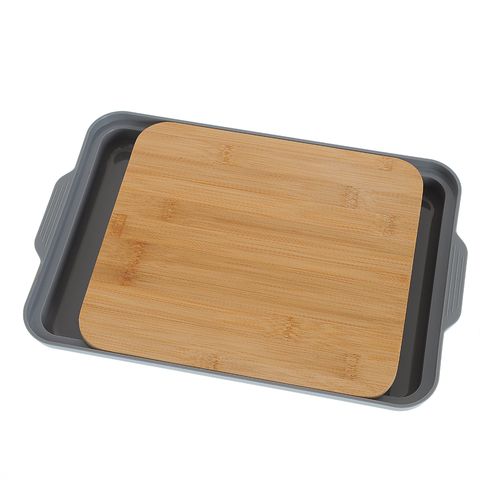 Set tocator bambus, tava gri