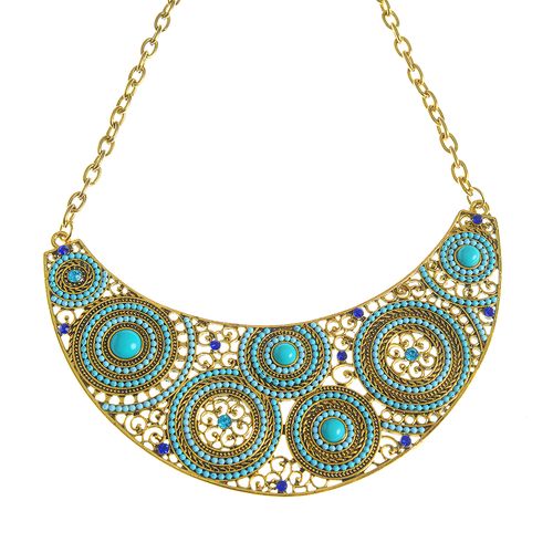 Colier bleu statement