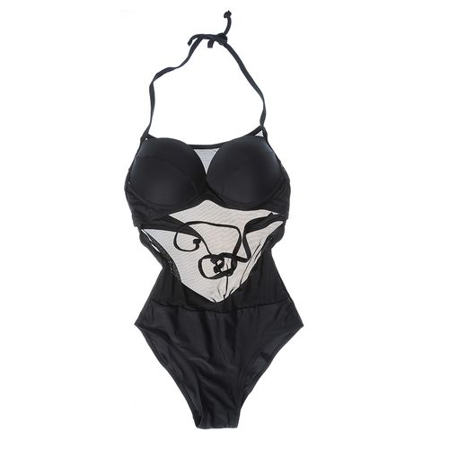 Costum de baie, insertii transparente