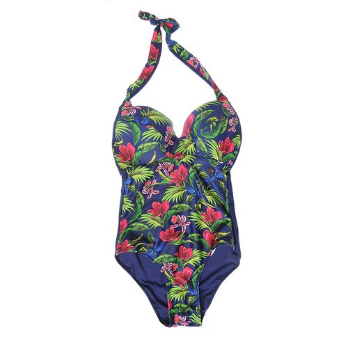 Costum de baie intreg, cupe ferme