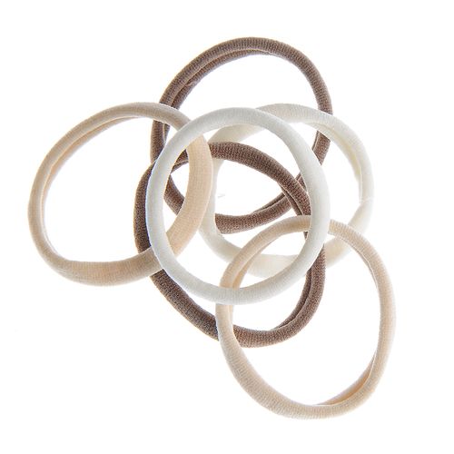 Set 6 elastice simple bej