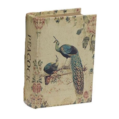 Cutie tip carte decor paun