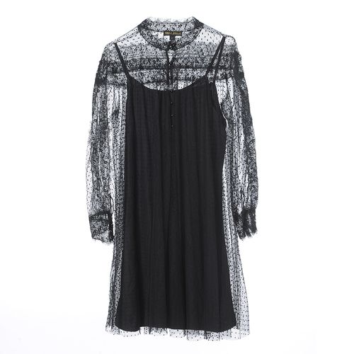 Rochie dantela neagra buline