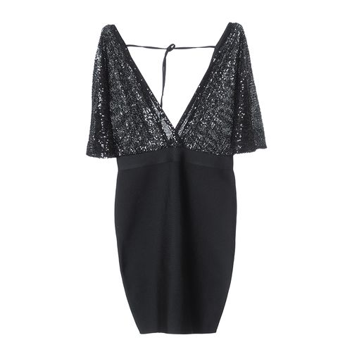 Rochie elastica paiete negre