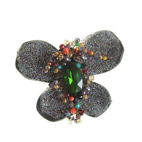 Brosa dama fluture verde