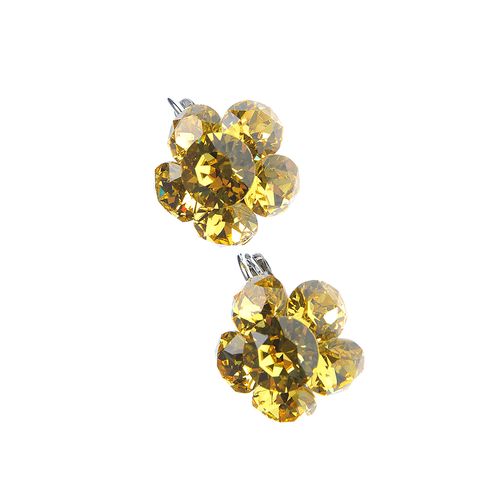 Cercei swarovski galbeni