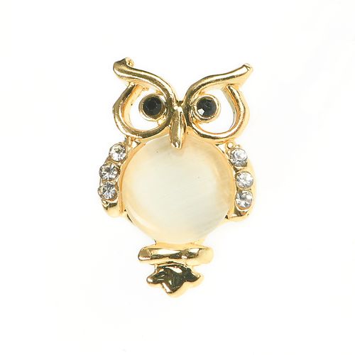 Brosa aurie martisor bufnita