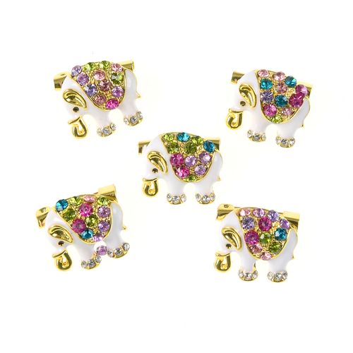 Set 5 brose elefant alb