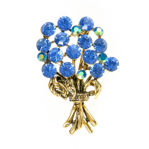 Brosa martisor buchet albastru