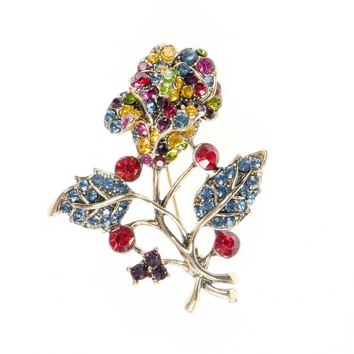 Brosa martisor cu flori colorate