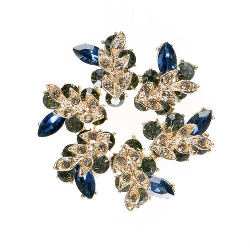 Brosa coroana bleumarin