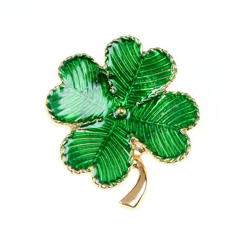 Brosa verde martisor trifoi