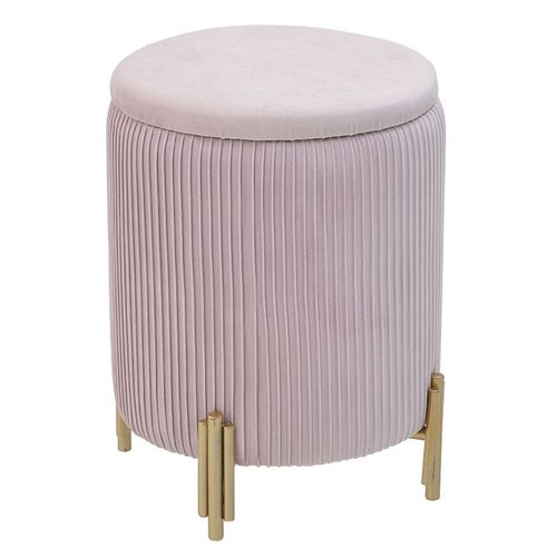 Taburet roz cu spatiu de depozitare 36 x 36 x 45cm