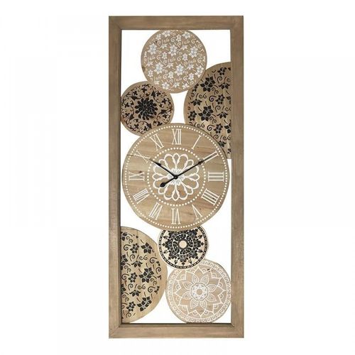 Ceas decorativ de perete din lemn 52x4x 124 cm