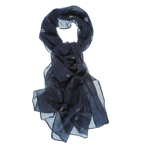 Esarfa bleumarin ancore