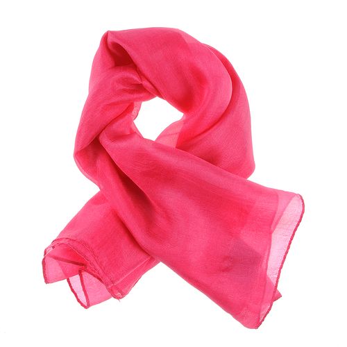 Esarfa fuchsia patrata din matase