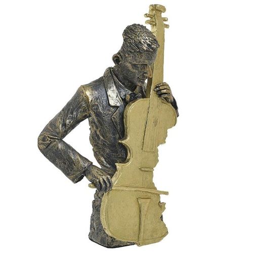 Statueta decorativa muzicant la contrabas