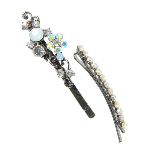 Set 2 agrafe cu pietre acrilice