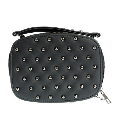 Poseta neagra cu nituri metalice
