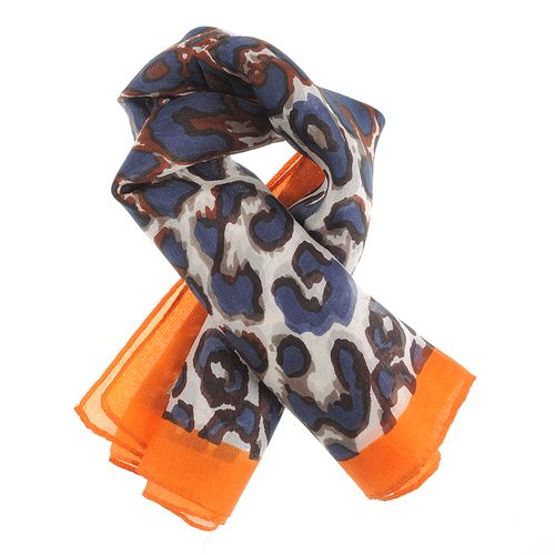 Esarfa patrata din matase cu model animal print