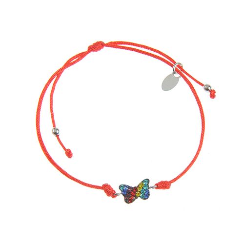 Bratara argint fluture curcubeu
