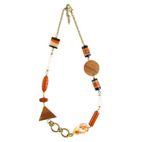Colier maro cu design geometric