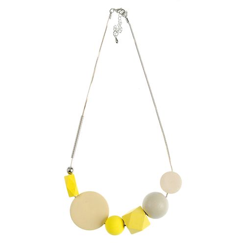 Colier galben cu forme geometrice