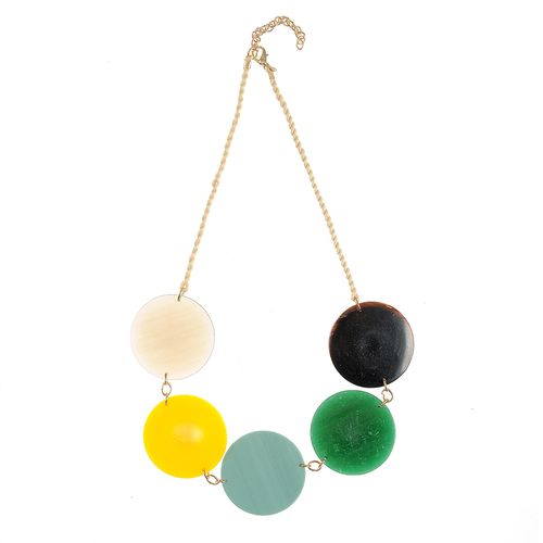 Colier cu discuri multicolore