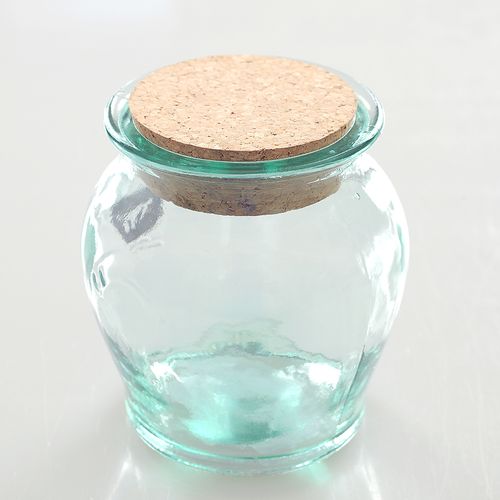 Borcan rotund cu capac de pluta