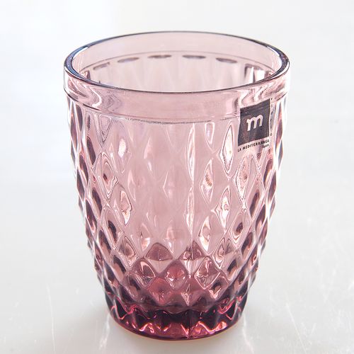 Pahar roz din sticla 270ml