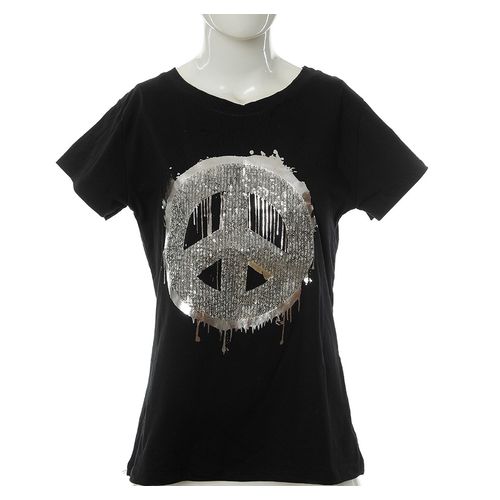Tricou negru din bumbac