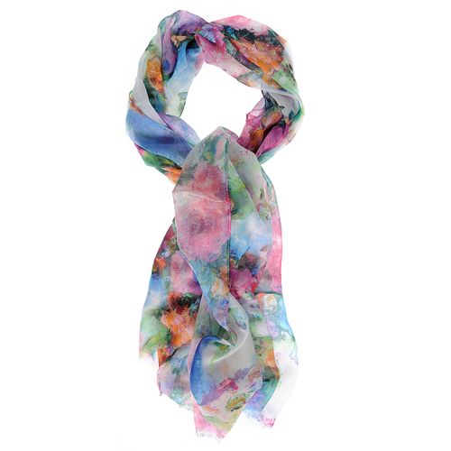 Esarfa fina cu print floral