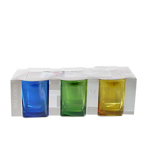 Set 6 pahare multicolore 285 ml