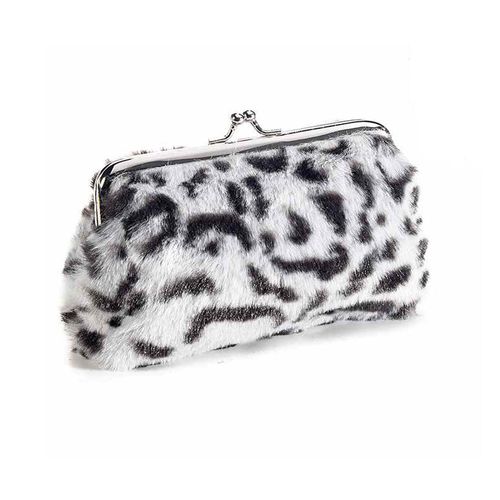 Portofel pufos animal print