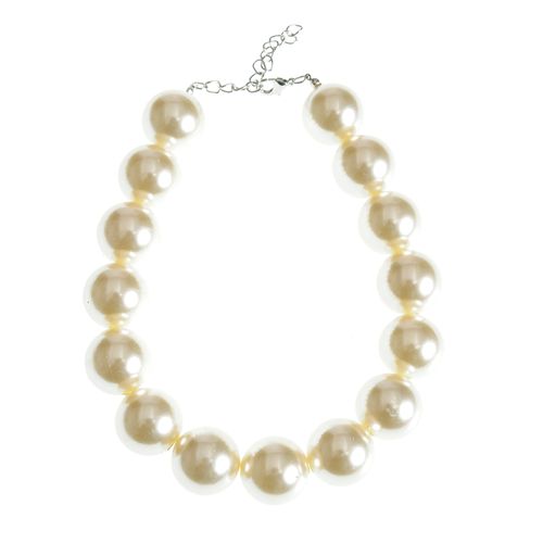 Colier ivory cu perle acrilice mari