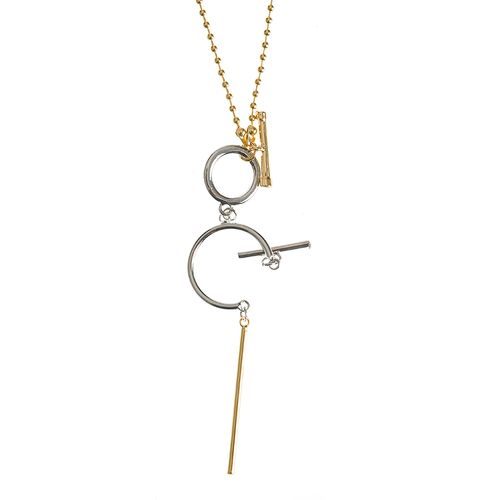 Colier auriu cu elemente circulare