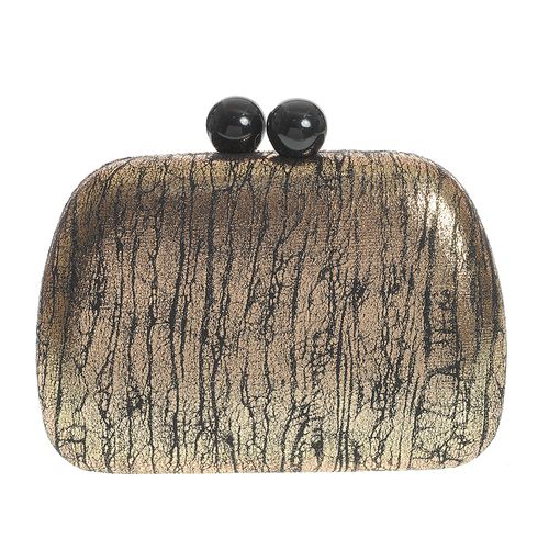 Clutch in nuante negre-aurii