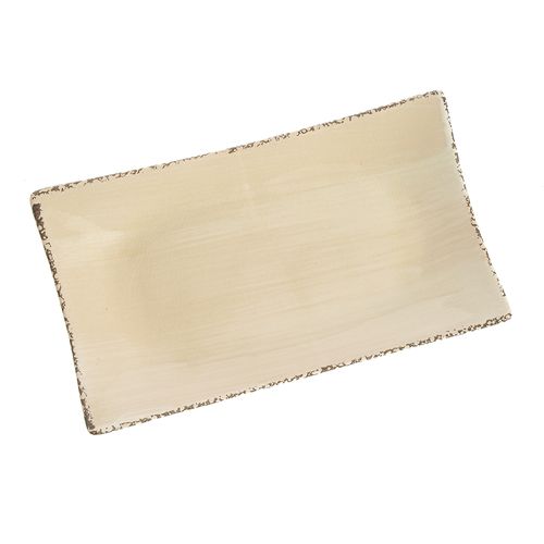 Farfurie bej cu colturi ridicate 22 x 12,5cm