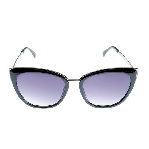 Ochelari de soare cat-eye cu contur argintiu