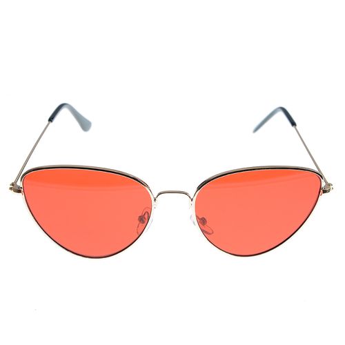 Ochelari de soare cat-eye cu lentile rosii